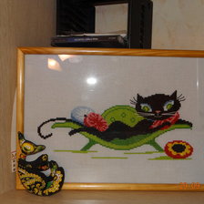 Работа «Кошка на диване»