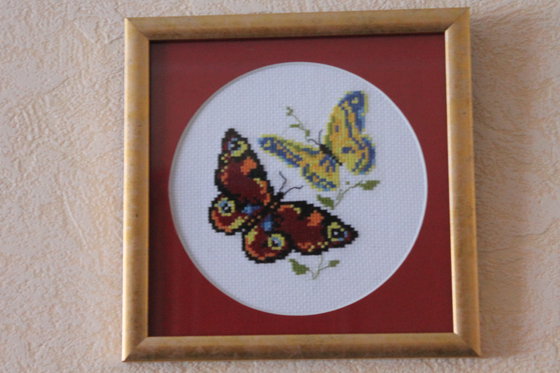 Работа «Бабочки. 21х21 см.»