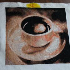 Работа «"Чашка дымящегося кофе. 31х31 см."»