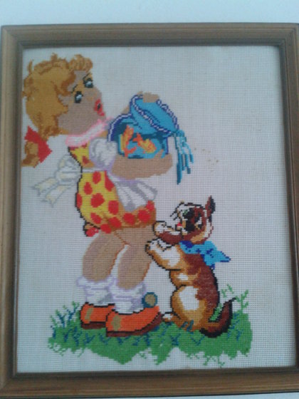 Работа «дівчинка і котик»