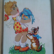 Работа «дівчинка і котик»