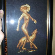 Работа «Девушка и волк.»