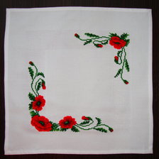 Работа «салфетка с маками»