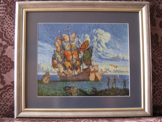 Работа «Żagle - motyle wg. Salwadora Dali»