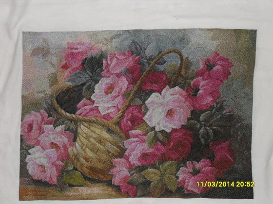 Работа «Корзина с розами»