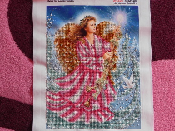 Работа «Різдвяний Ангел, бісер, А3, ПРОДАЮ»