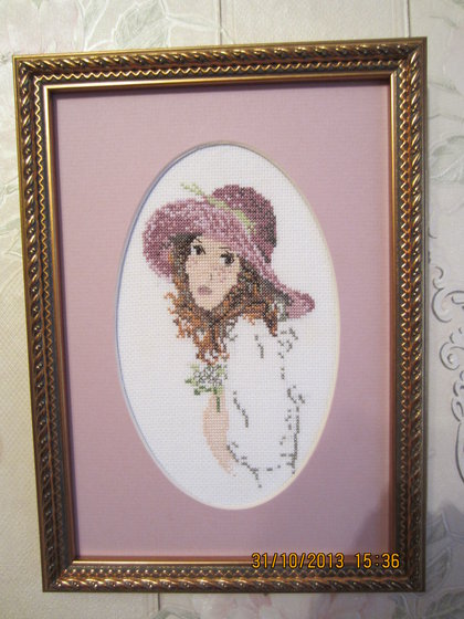 Работа «Девушка с цветами»