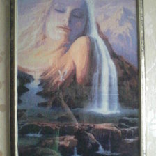 Работа «девушка водопад»