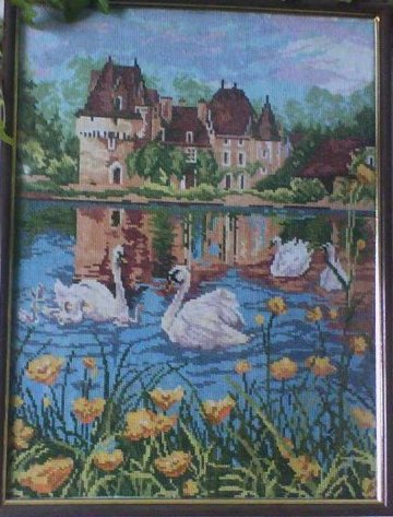 Работа «Замок и лебеди»