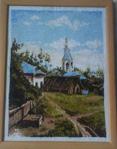 Работа «Церковный дворик»