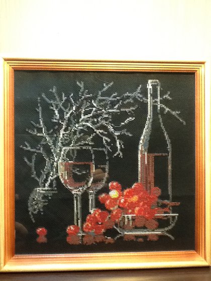 Работа «Натюрморт с вином»