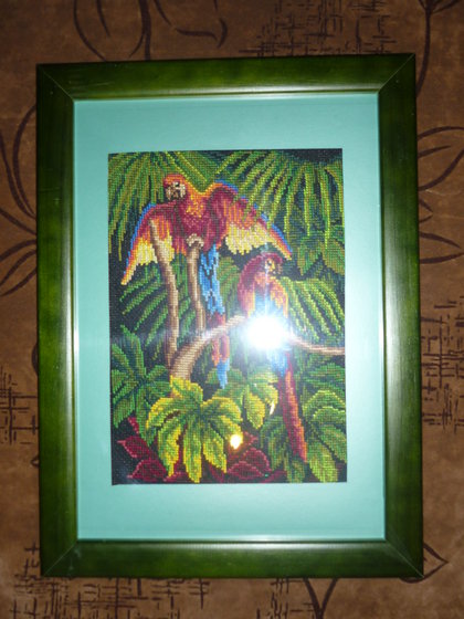 Работа «Попугаи на ветках»