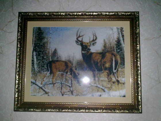 Работа «Олени в лесу»