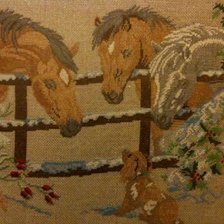 Работа «Три лошади и собачка»