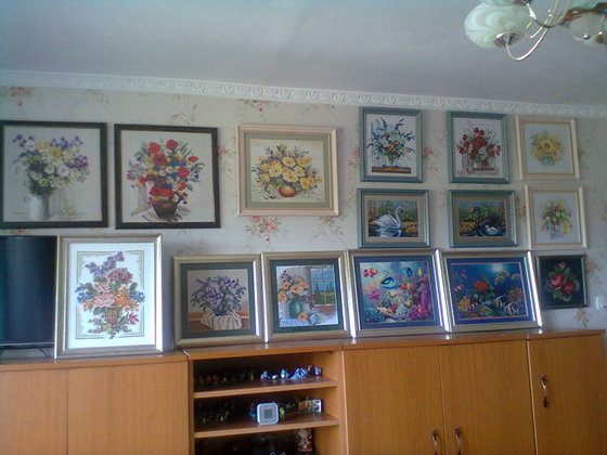 Работа «ЦВЕТЫ,ЛЕБЕДИ,РЫБКИ.»