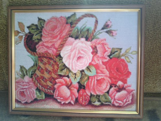 Работа «Корзина роз»