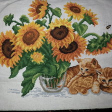 Работа «Подсолнухи и котята»