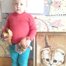 Работа «Дениска с котенком»