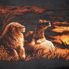 Работа «Львы в саванне.. Риолис»