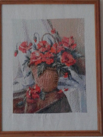 Работа «маки в корзине»