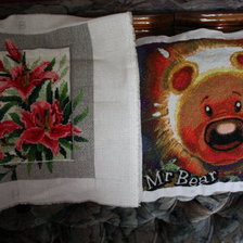 Работа «лилии и мишка»