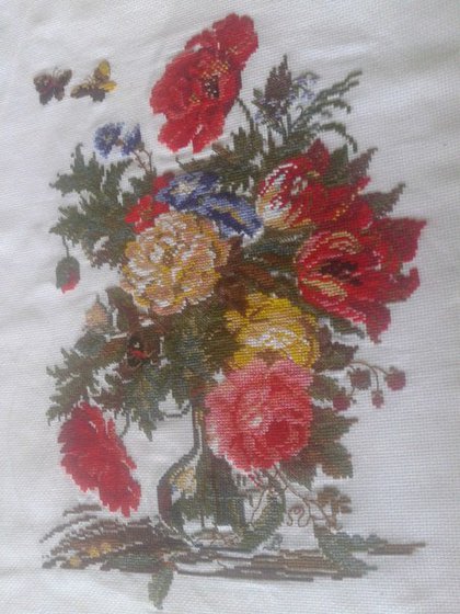 Работа «Букет с горошком»