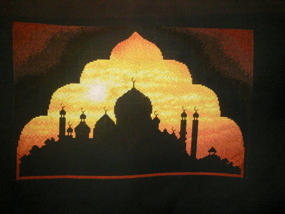 Работа «Пока неоформленная Мечеть на закате»