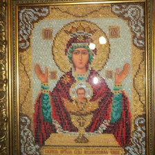 Работа «Икона бисером "Неупиваемая чаша"»