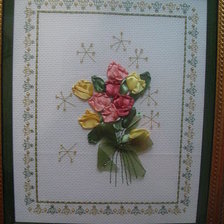 Работа «Вышивка лентами. Тюльпаны. Первый опыт.»