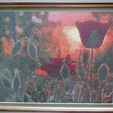 Работа «Маки на закате»