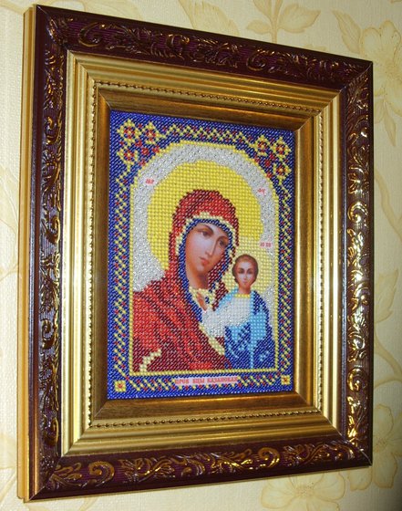 Работа «Пресвятая Богородица Казанская (бисер)»