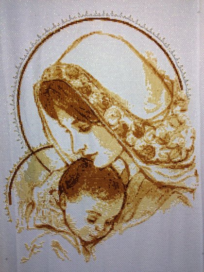 Работа «Божия матерь и младенец»