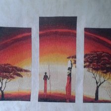 Работа «Закат в Африке»