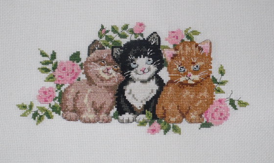 Работа «kitties and roses»
