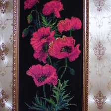 Работа «Маки бисером»