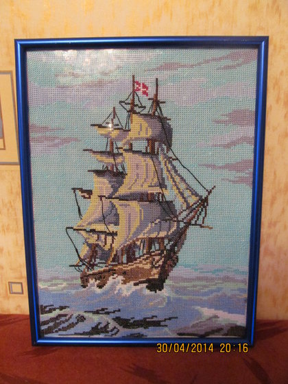 Работа «Эта картинка тоже в подарок на ДР моряку...»