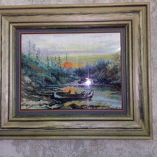 Работа «Рассвет над таежной рекой»