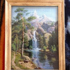 Работа «Водопад в лесу»