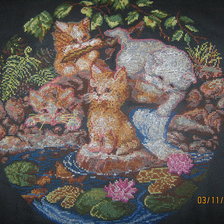 Работа «Котята на пруду»