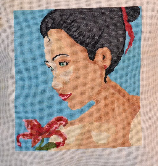 Работа «"Девушка с цветком"»