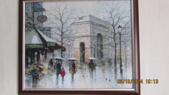Работа «дождь в Париже»