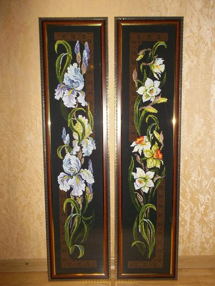 Работа «Ирисы и нарциссы»