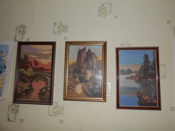 Работа «Замок, Закат, Мостик»