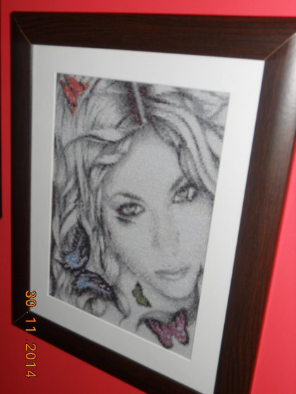 Работа «девушка с бабочками 2»