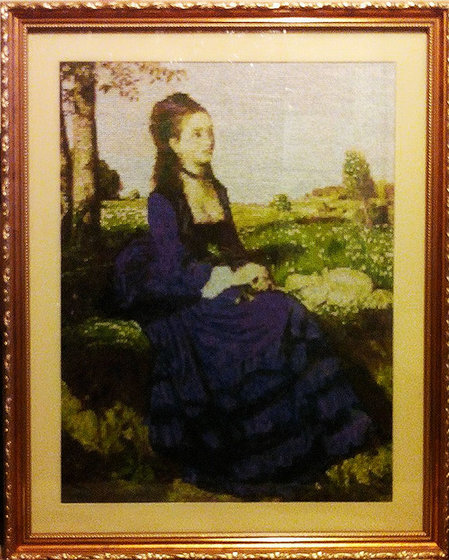 Работа «Lilaruhás nő.»