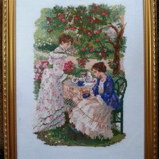 Работа «Русская усадьба. чай под яблоней»