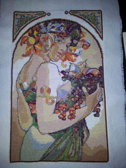 Работа «Девушка с фруктами»