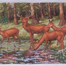 Работа «"Лесная жизнь" размер 34*26 см.»