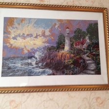 Работа «маяк на закате)»