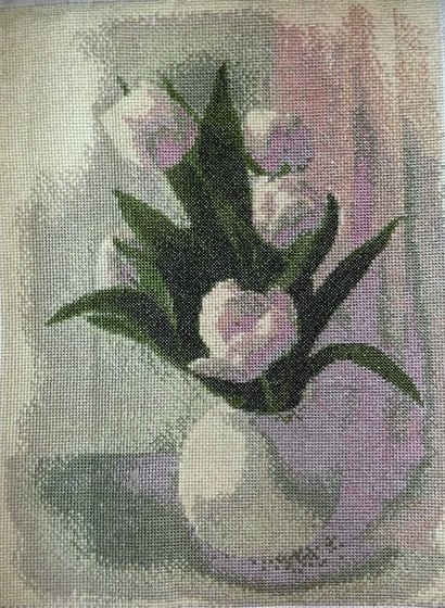 Работа «тюльпаны в вазе»